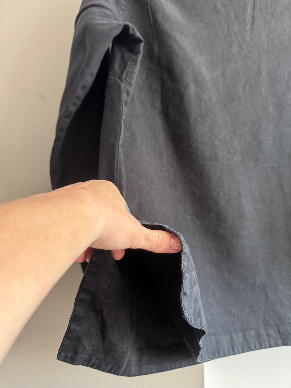 Ralph Lauren 1X Distressed Black 100% Linen Tunic - Picture 8 of 15